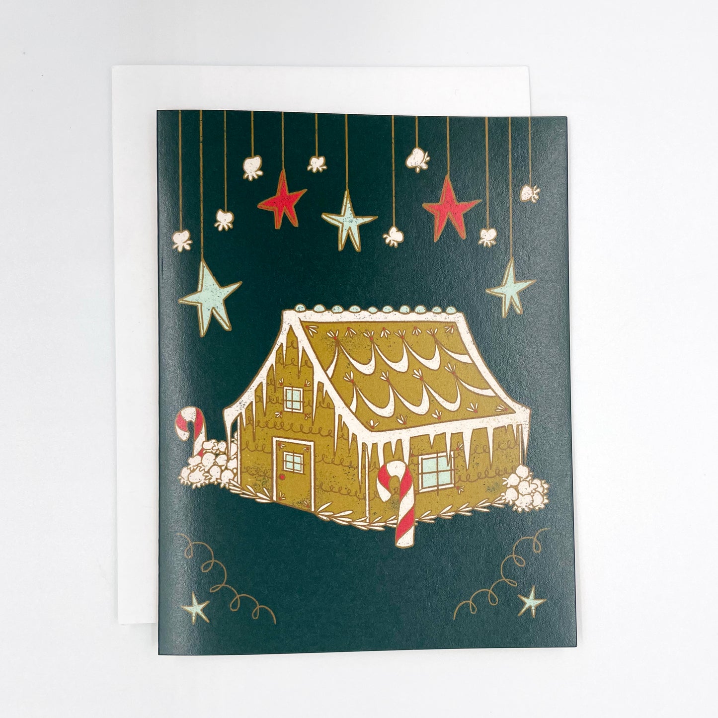 Midcentury Gingerbread House Christmas Card