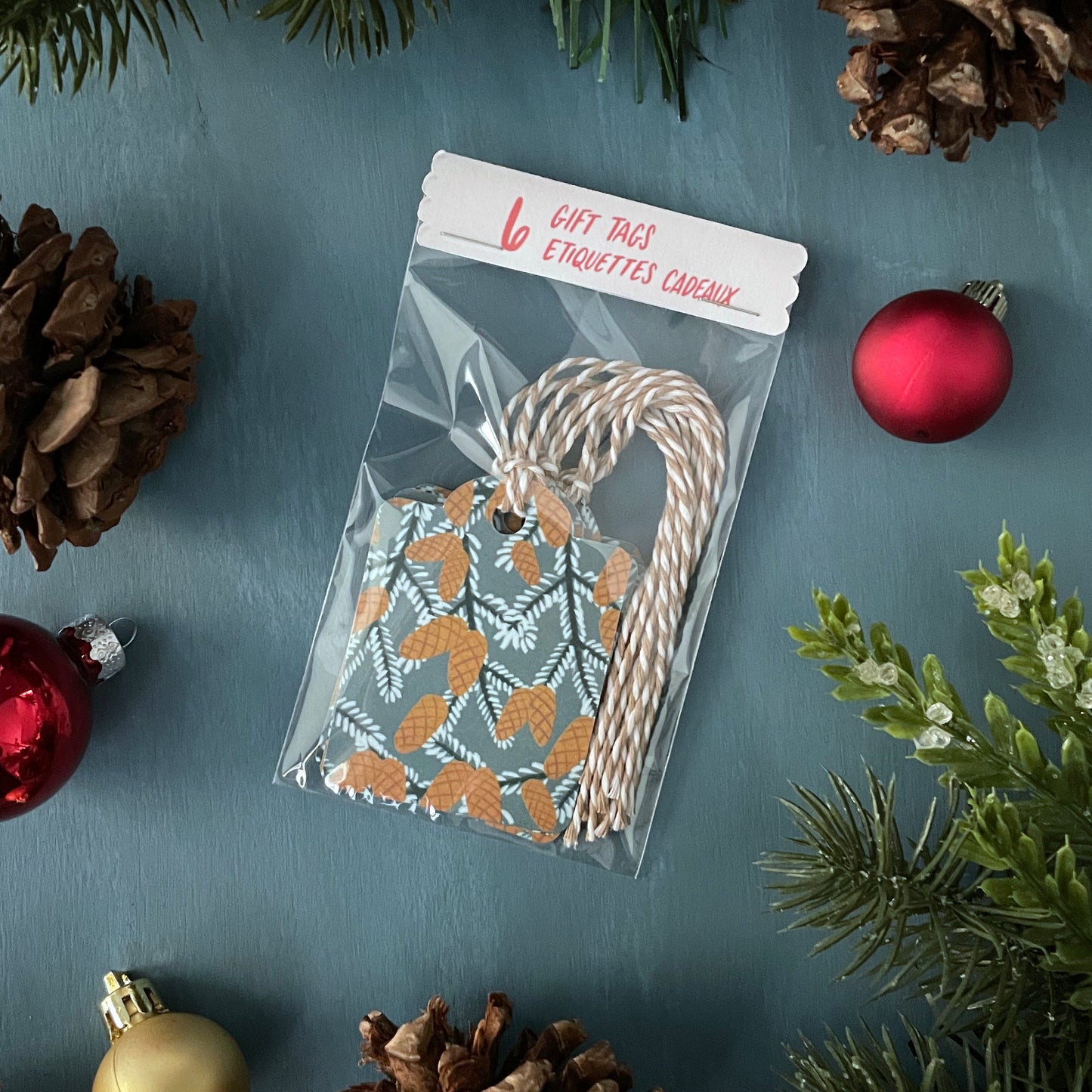 Pinecone Gift Tag 6-Pack