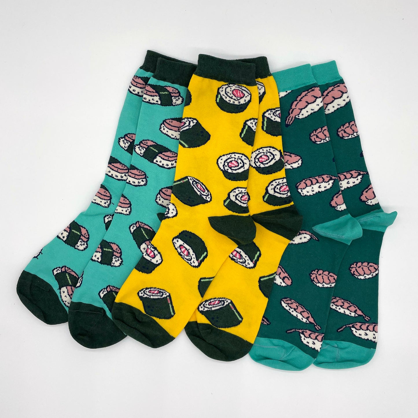 Sushi Lover Adult Unisex Organic Socks 3-Pack