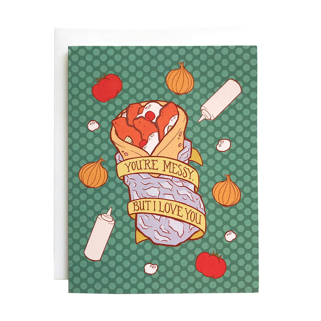 Messy Nova Scotia Donair Greeting Card