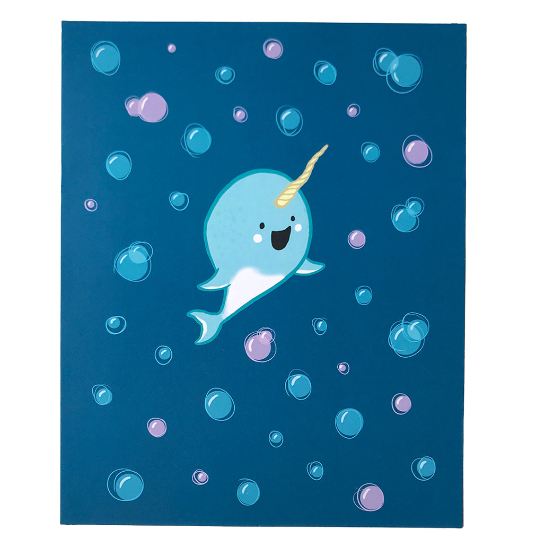 Baby Narwhal 8x10 Art Print