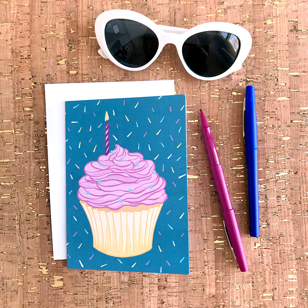 Birthday Wishes Cupcake Greeting Card