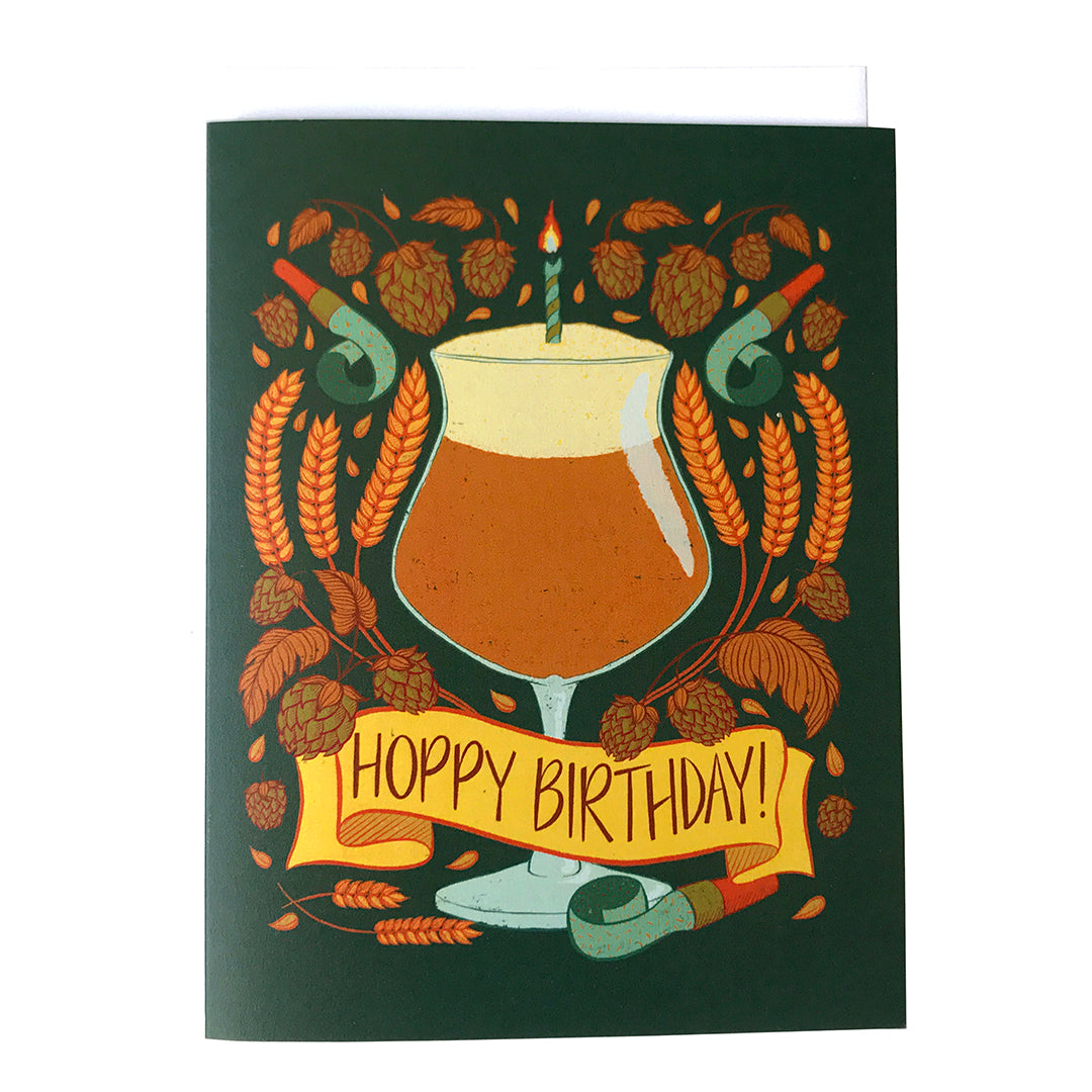 Hoppy Birthday Happy Hour Greeting Card