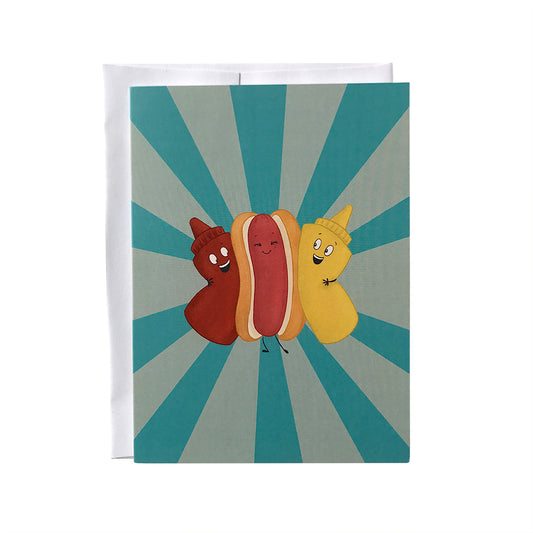 Hot Dog BFFs Greeting Card